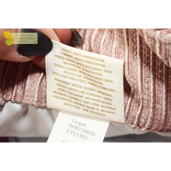 Threshold 50"x84" Blackout Corded Ribbed Rod Pocket Curtain Panel Rose Pink* - Picture 5 of 7